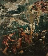 Jacopo Tintoretto San Marco salva un saraceno durante un naufragio oil painting reproduction